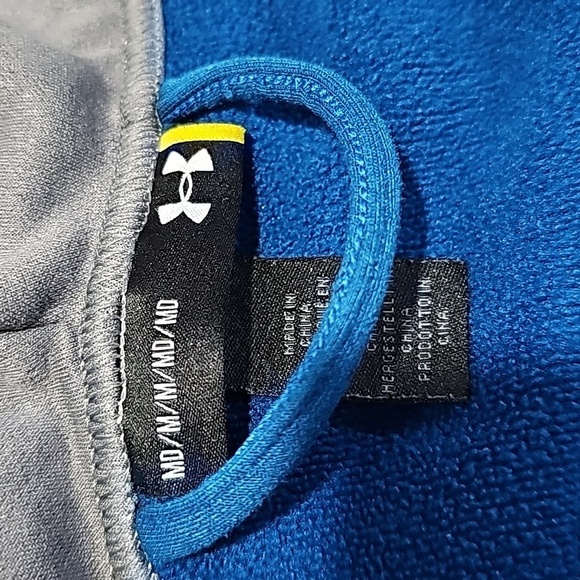 Under Armour blue medium zip up athletic hoodie - Picture 5 of 6